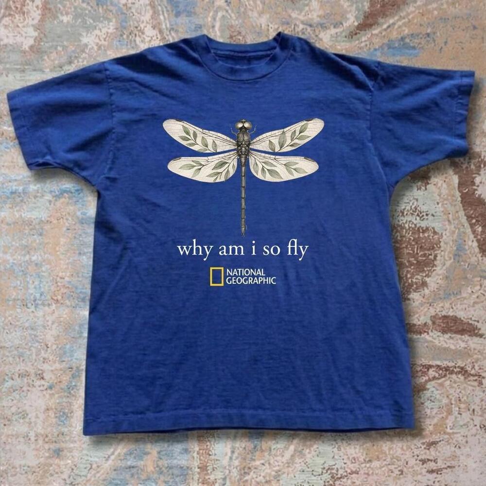 National Geographic Blue Dragonfly T-Shirt